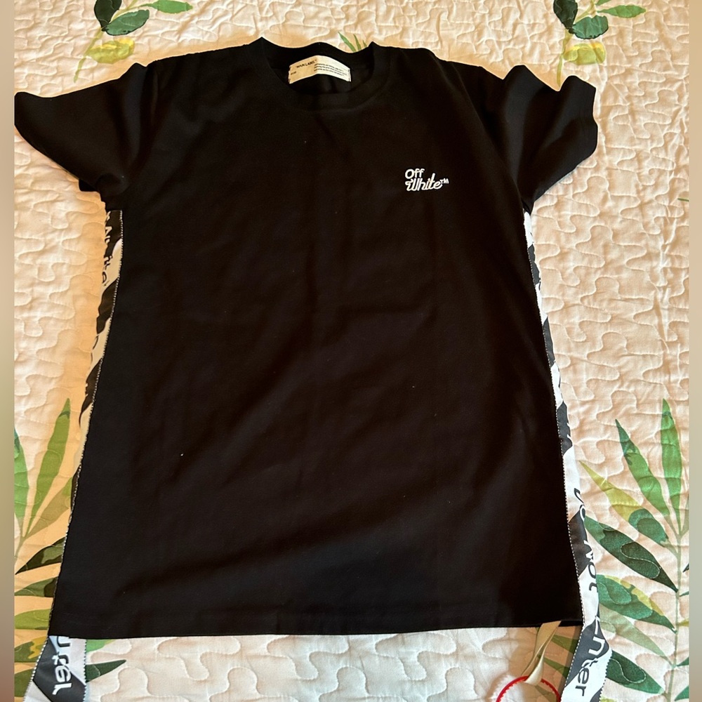Off white black t shirt straps